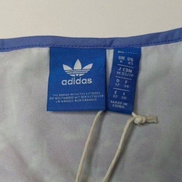 Adidas Originals Blue Overlay Tank MIDI Dress XS EXTRA SMALL RACERBACK NWT NEW - Picture 6 of 9